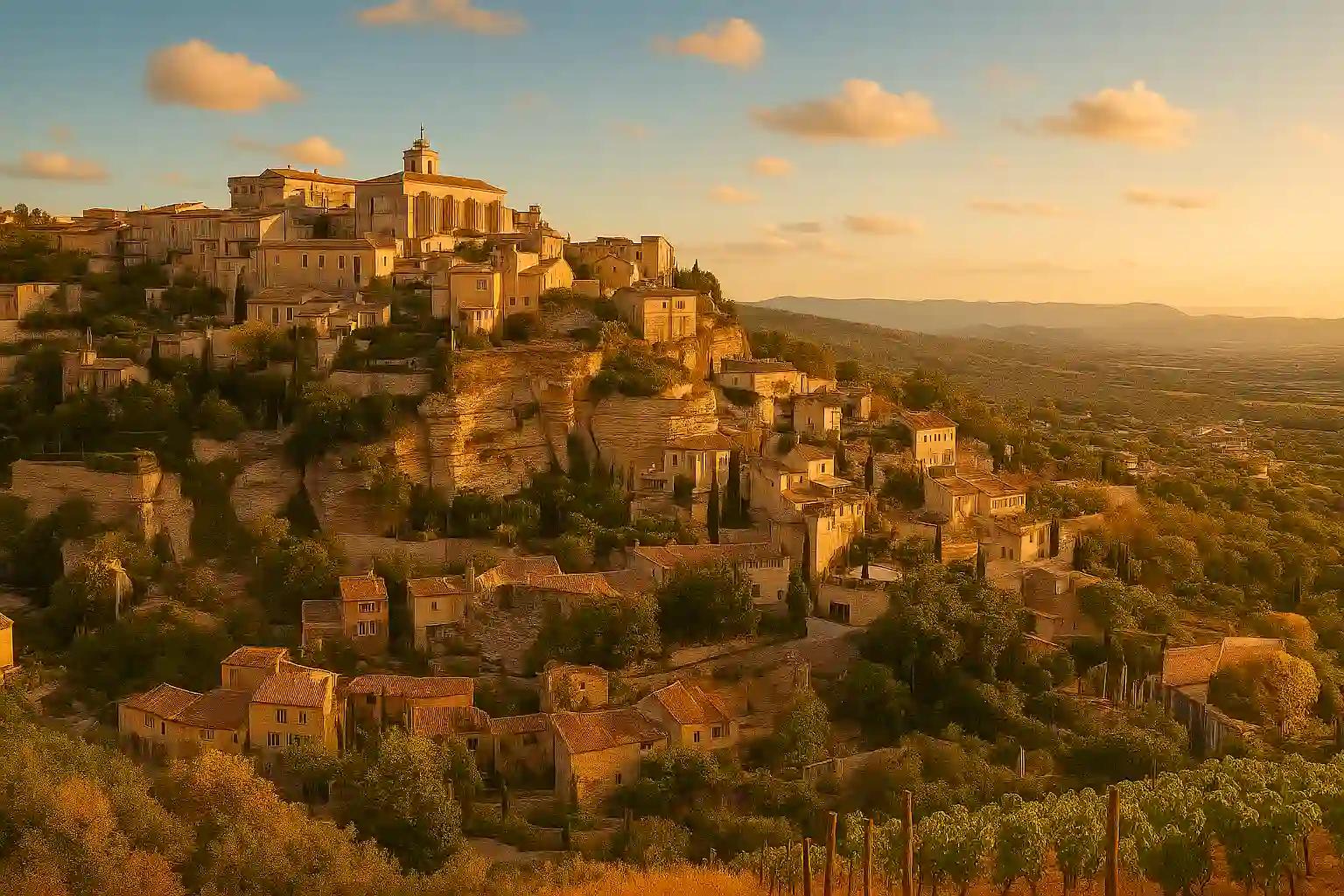 Vaucluse - Avignon et champs de lavande